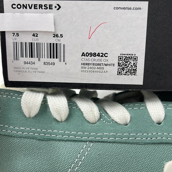 Converse WMNS CTAS CRUISE OX
HERBY/EGRET/WHITE A09842C Platforms Sneakers - Picture 16 of 16